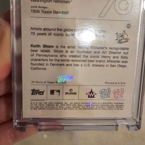 Juan Soto 2021 Topps Project 70 #643 by Keith Shore Washington Nationals - Picture 7 of 8